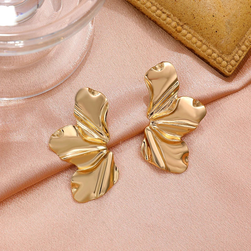Gold Flower Earrings