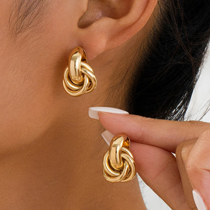 Gold Double Hoop Earrings