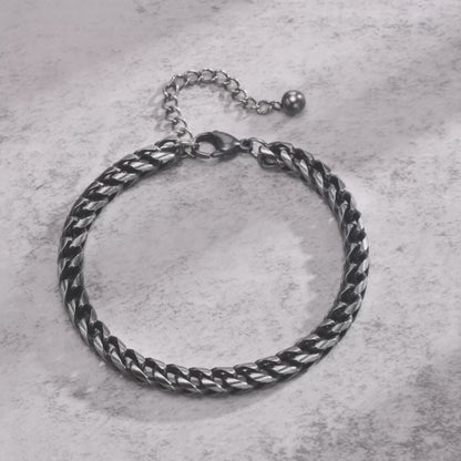 18K Berlin Bracelet Oxidized Stainless Steel Chain | DAILY DRIPZ