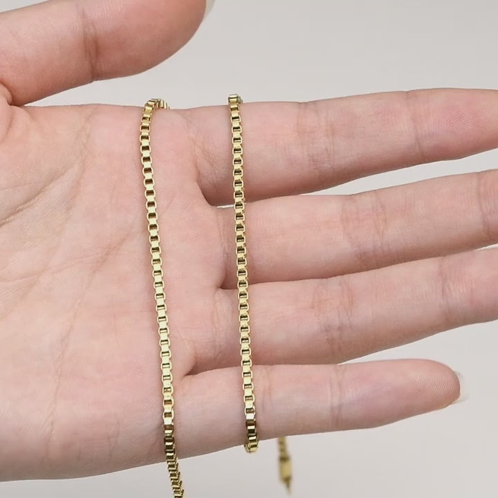 18K Monaco Chain Stainless Steel Box Gold Jewelry | DAILY DRIPZ